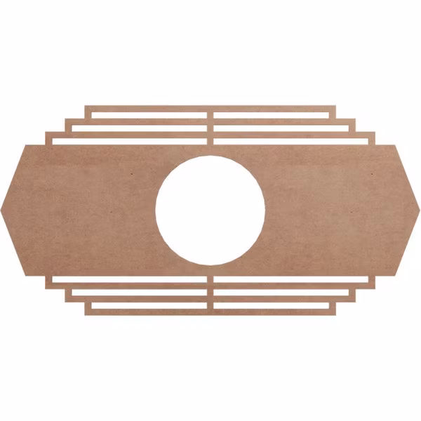 Chrysler Wood Fretwork Pierced Ceiling Medallion, Wood (Paint Grade), 36